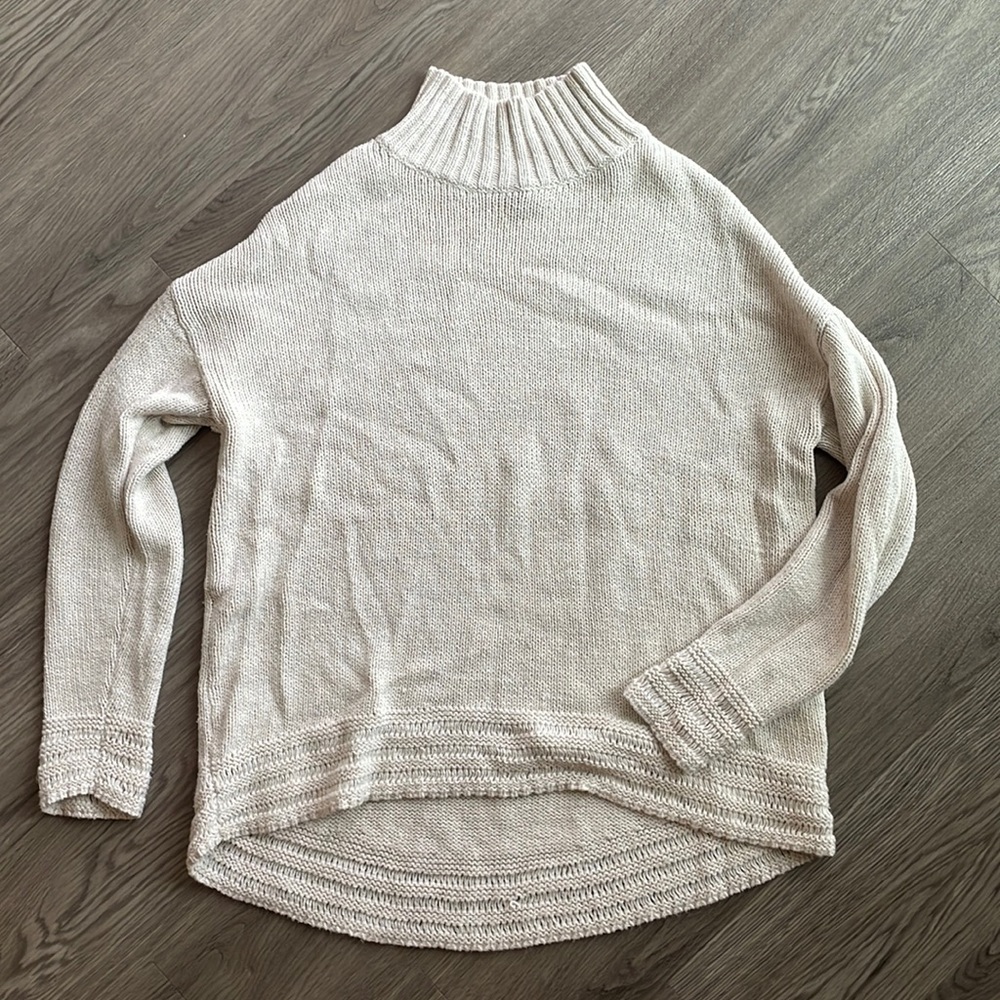 Old Navy Cream Mock Neck Sweater